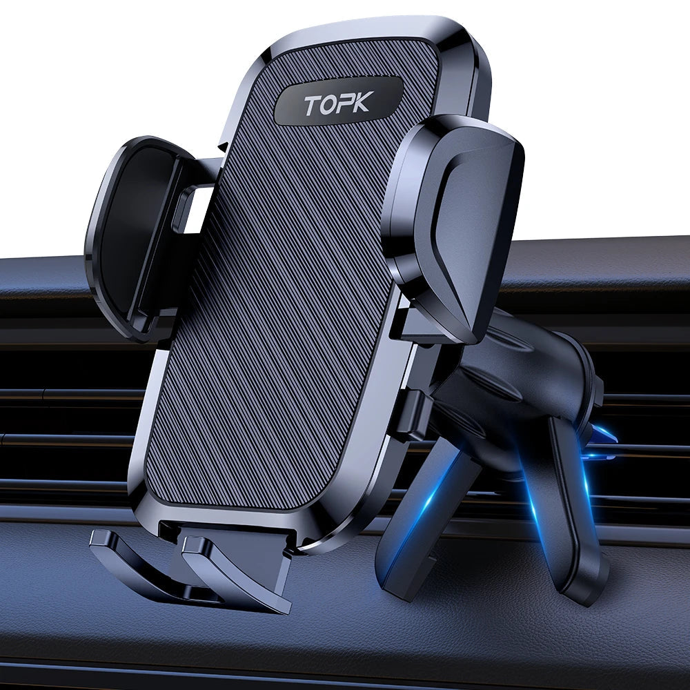 Suporte de Telemóvel para Carro - Fixação em Grelha de Ventilação, Rotação 360° Suporte de Telemóvel para Carro - Fixação em Grelha de Ventilação, Rotação 360°